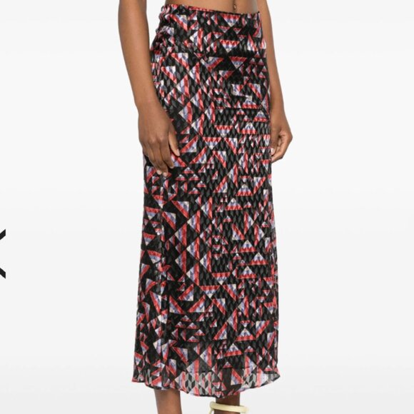 Isabel Marant Katae Geometric Print Skirt - Picture 1 of 11